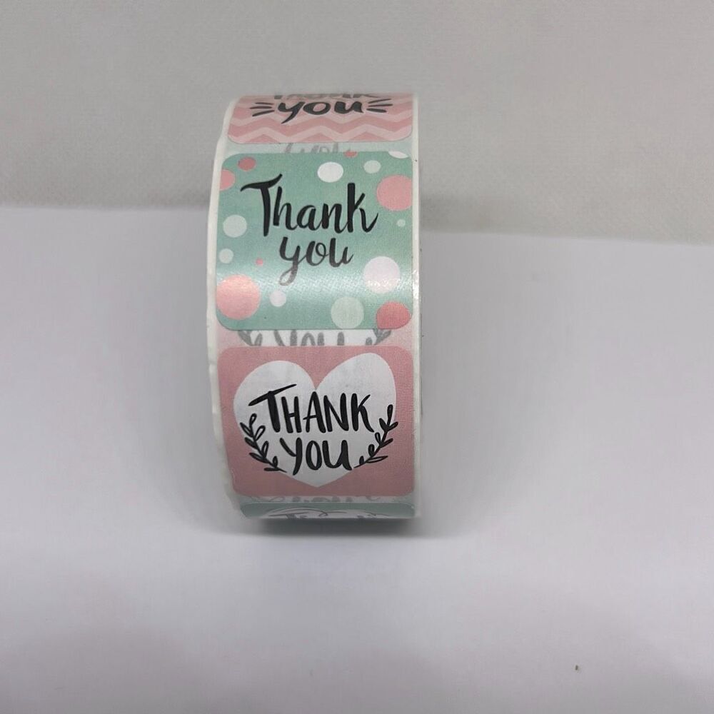 500 Pieces/roll 1inch Thank You For Ordering Sticker Gift Label Stickers